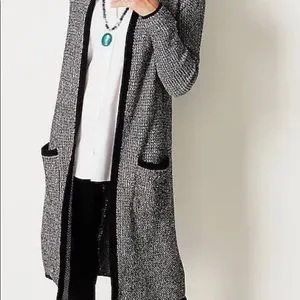 J. Jill Sweaters J Jill Wearever Long Textured Tweed Cardigan Poshmark
